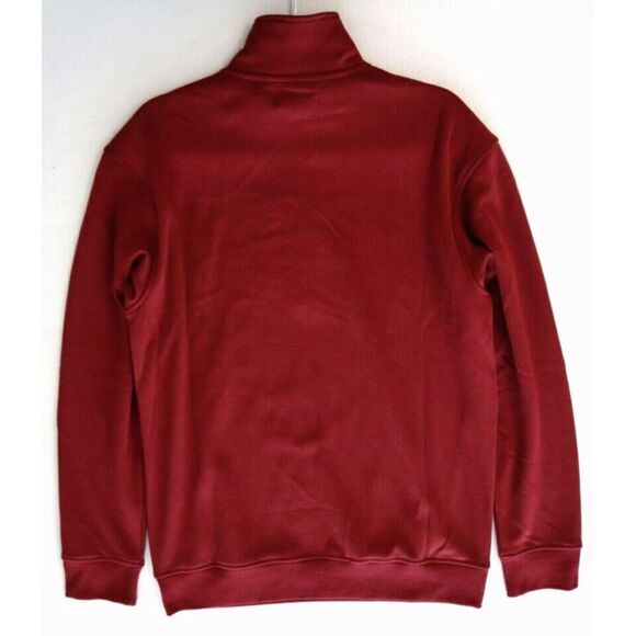 UGG 1116625 Men's Sz L Dark Cherry Red Zeke Quarter-Zip Pullover Sweater - Picture 6 of 8